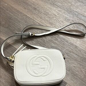 DHGATE Gucci white Leather Crossbody Bag w Double G bought on (POSHMARK)